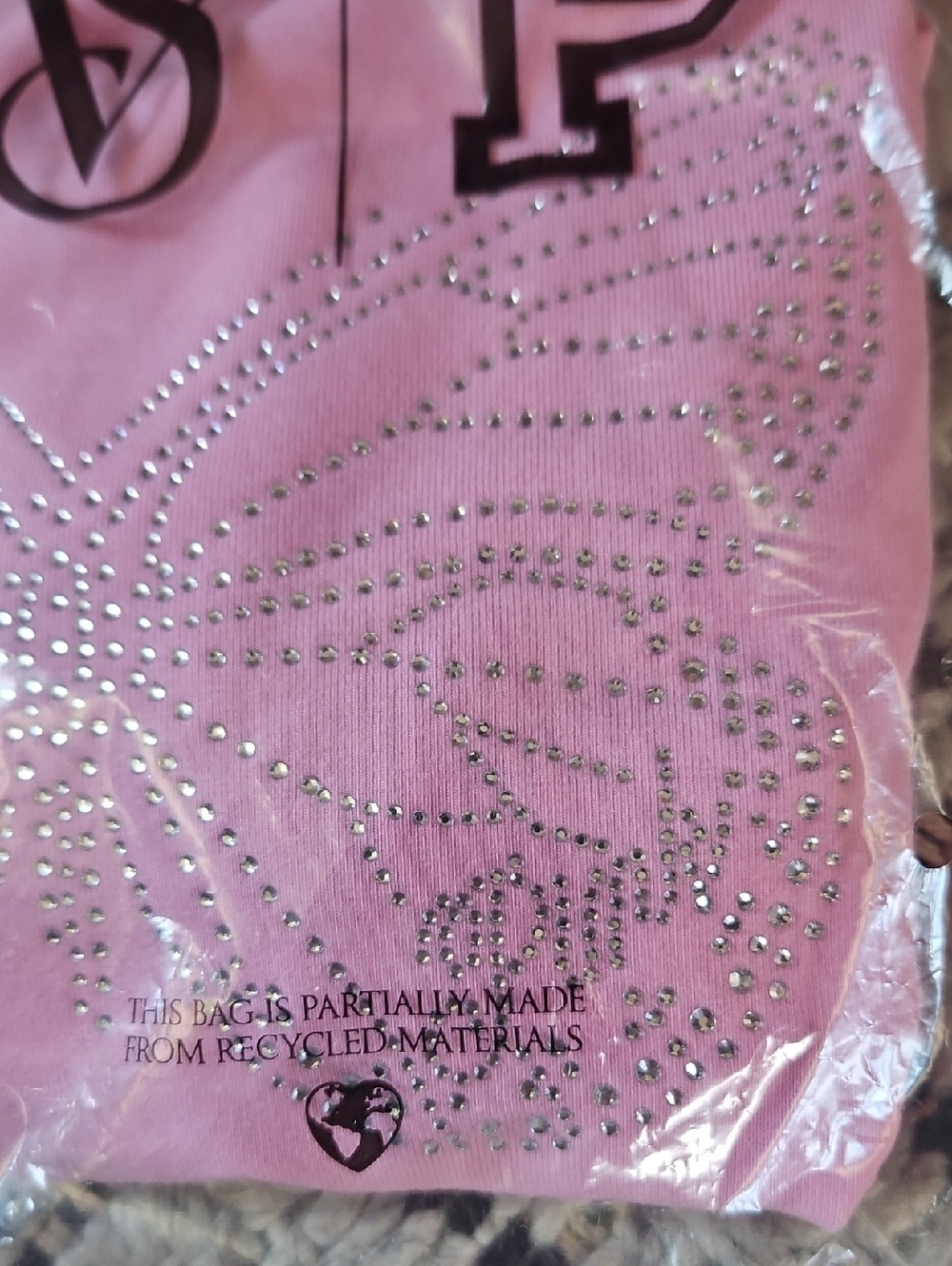 PINK VICTORIA'S SECRET All Day Ruched Tube Top Y2K PINK BUTTERFLY BLING New Med - Picture 8 of 12